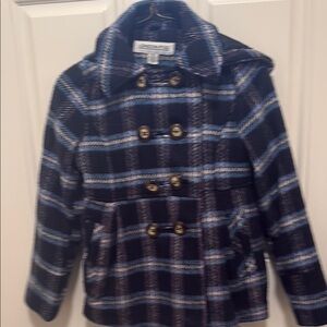 London Fog Kids Plaid Jacket - Blue and Black